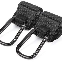 Stroller Hooks-2 Pack of Baby Stroller Organizer Non-Slip Adjustable Multi-Purpose Hooks, Clip or Hang a Diaper Bags to Pram or Buggy
