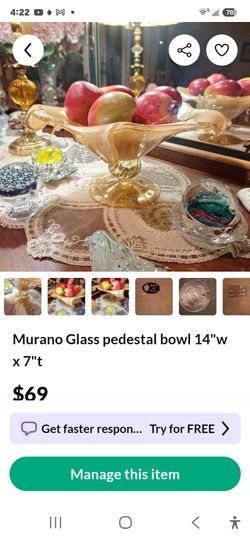 Murano Glass pedestal bowl