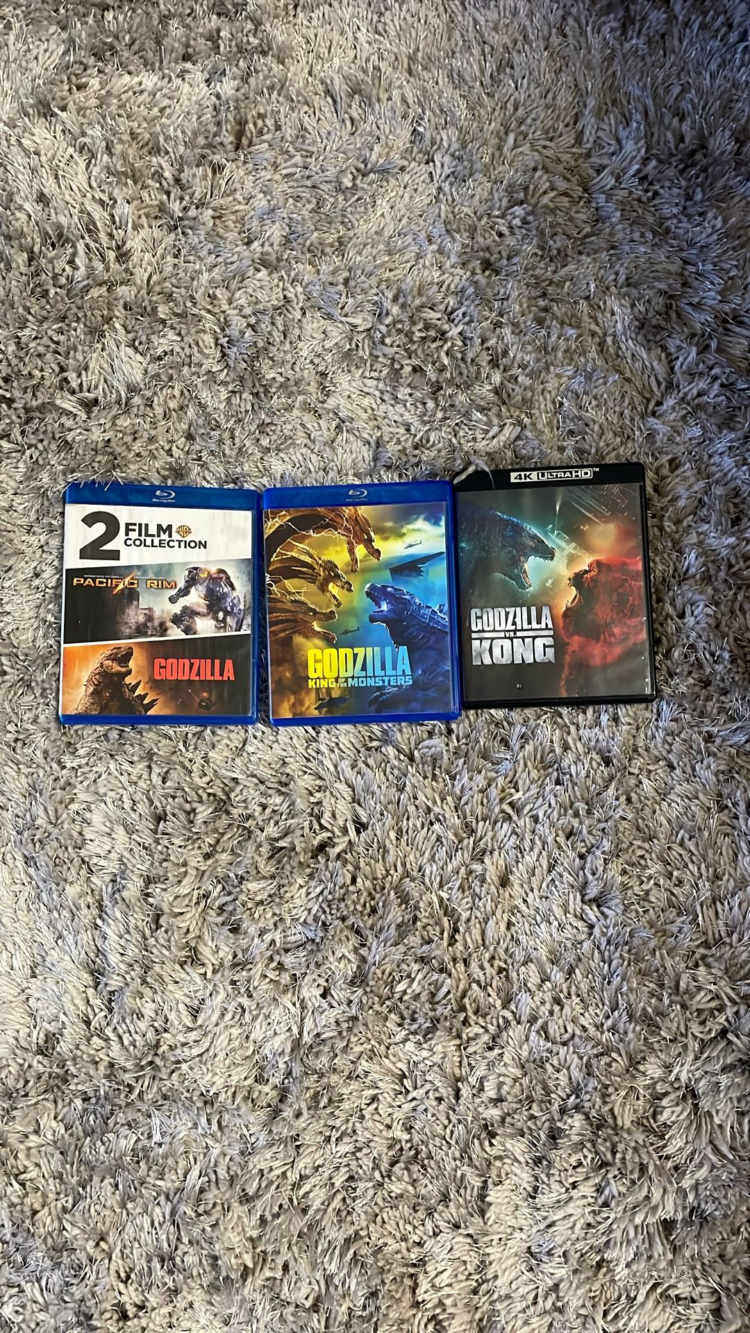 Godzilla Movie Bundle — 3 Blu-rays + 4K UHD — Great Condition