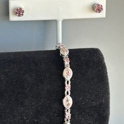 Pink Tourmaline Jewelry Set