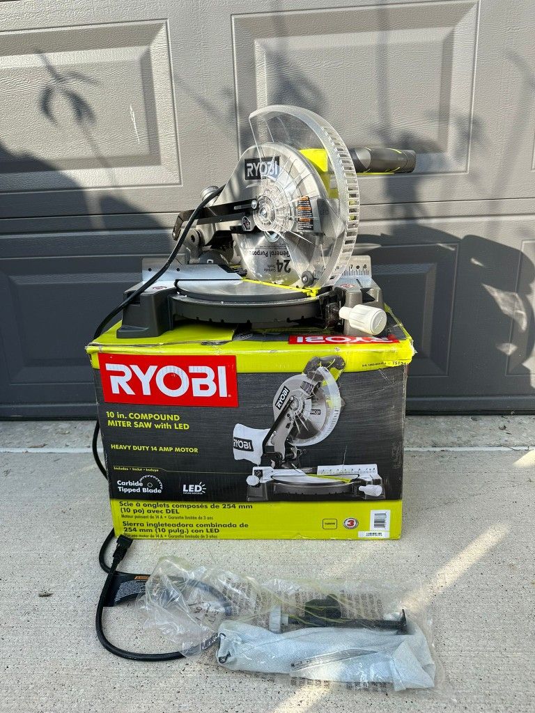 Ryobi 10" Miter Saw Sierra Cierra Serrucho Cerrucho