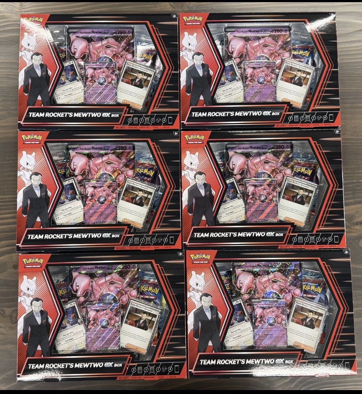 Pokemon Team Rocket's Mewtwo EX Collection Box CASE (6 Boxes) Factory Sealed