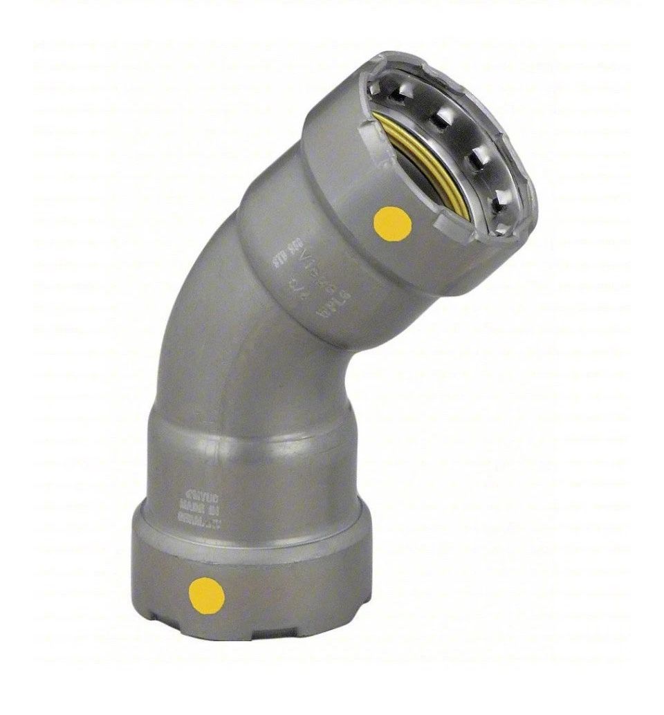 VIEGA 1-1/4" x 1-1/4 MegaPressG 45° Elbow - PROFESSIONAL GRADE GAS FITTING!