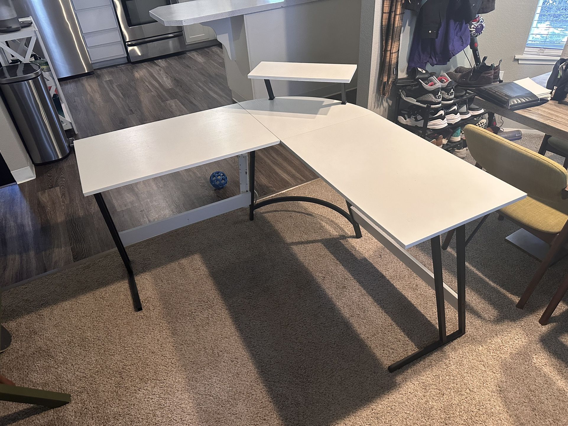 Large White Computer Gaming Desk