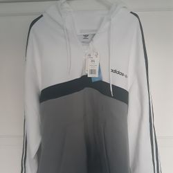 Brand New Adidas Hooded Sweatshirt Men's Size 2XL