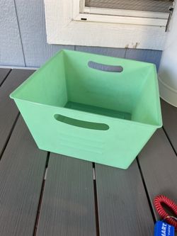 Teal Plastic Bin