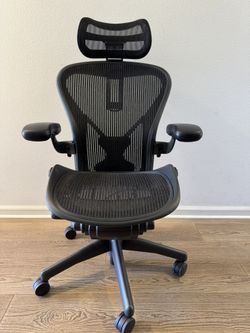 New Herman Miller Classic Aeron Size B Fully Loaded With Posture Fit (headrest available)