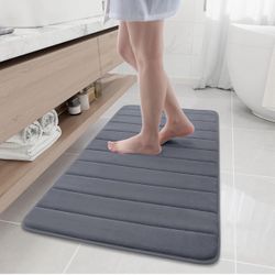 Buganda Memory Foam Bath Mat, 47" x 17", Ultra Soft and Non-Slip Bathroom Rugs, Water Absorbent and Machine Washable Bath Rug Runner for Bathroom New