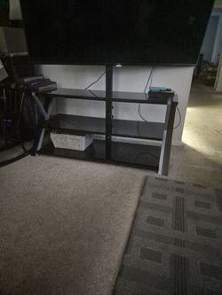 Black 3-Shelf TV Stand