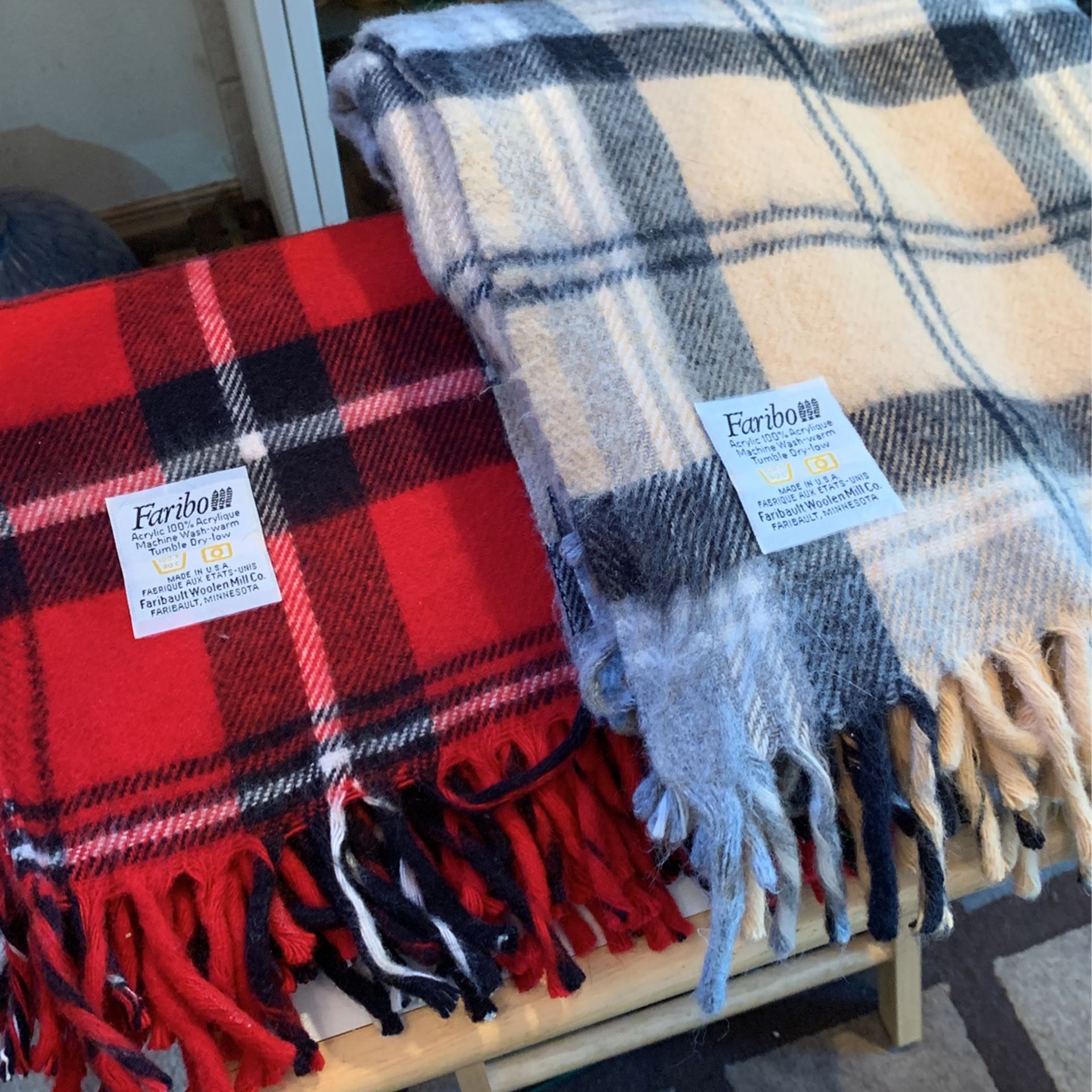 Pair Of Vintage Faribo Blankets