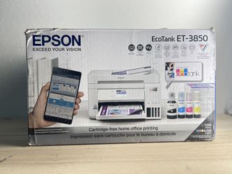 Epson - EcoTank ET-3850 All-in-One Supertank Inkjet Printer - White
