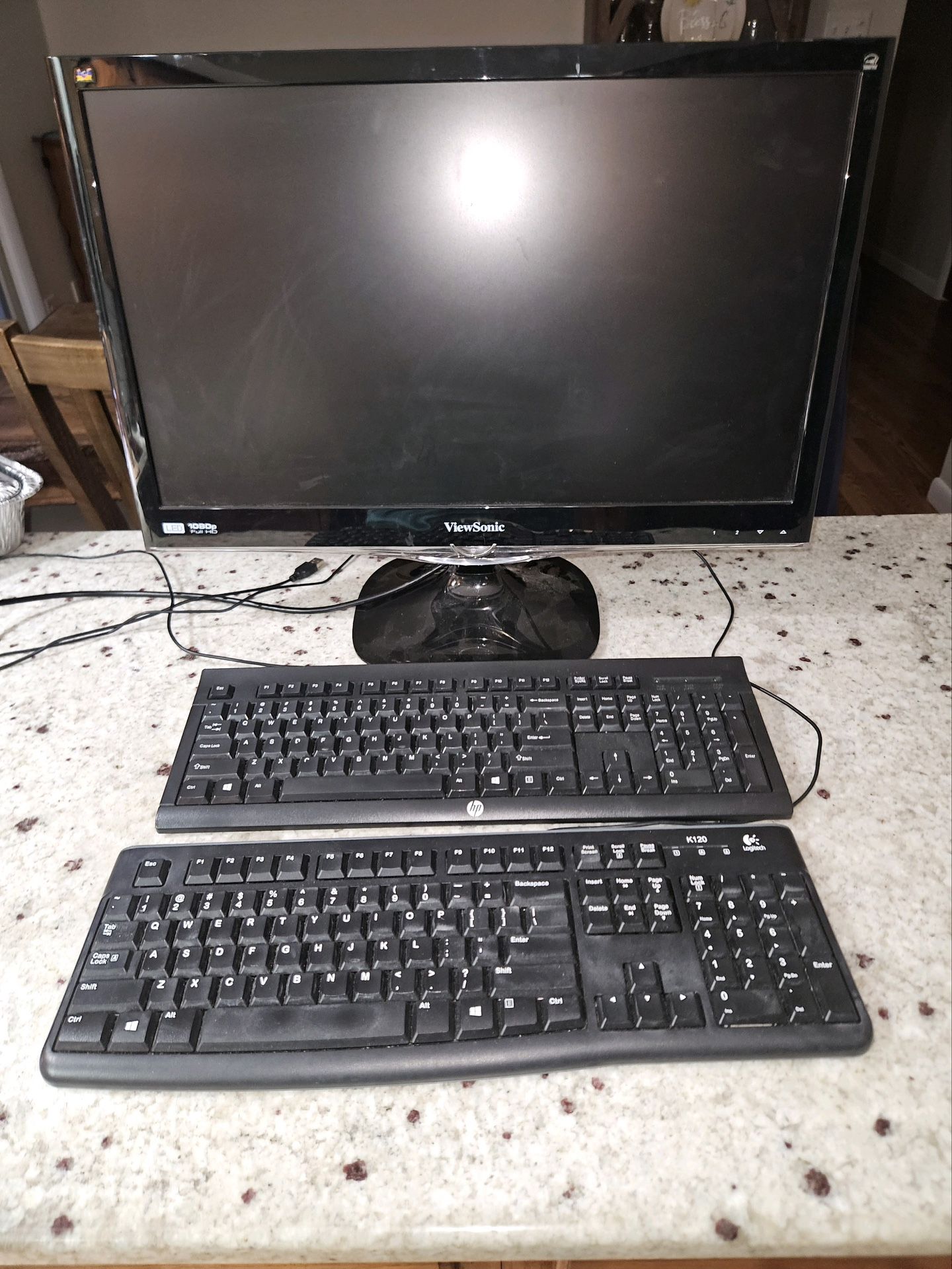 Computer Monitor And Keyboard