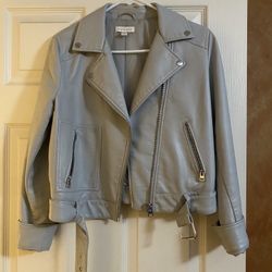Topshop Faux Leather Moto Jacket 