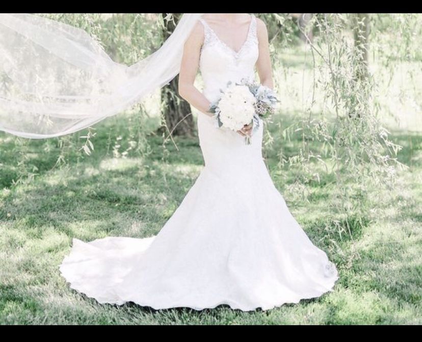 Justin Alexander Lace wedding dress gown