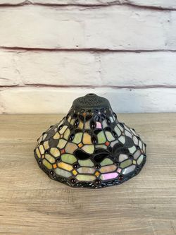 Small Tiffany-Style Stained Glass Lamp Shade