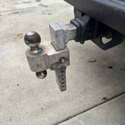 Flash Simple 2-Ball Mount w Chrome Balls - 2" Hitch - 10" Drop, 11" Rise