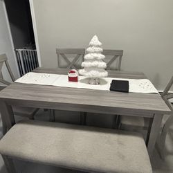 Ashely Furniture Kitchen Table Plus Chairs And Bench 