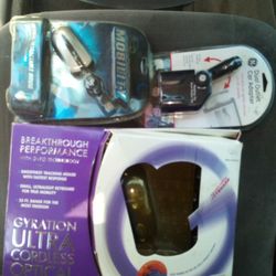 Wireless Keyboard and Mouse NEW in BOX Car Adapter Dual Power Cord - PC Computer Electronics Inverter Plug Laptop 