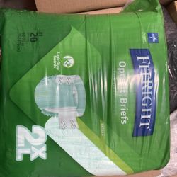 Disposable Adult Incontinence Briefs, Ultra Absorbency, Size 2xl  And Large 