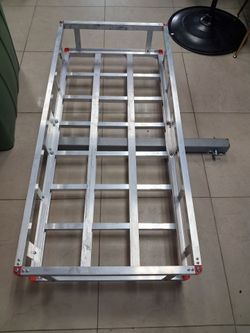 ALUMINUM Haul Master CARGO CARRIER 500 LB. CAPACITY For Class III or better Trailer Hitches, ITEM 92655.