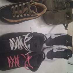 Air jordan and airmax shoe lot 7y $20 for all 4