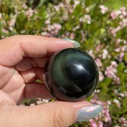 Rainbow Obsidian Sphere