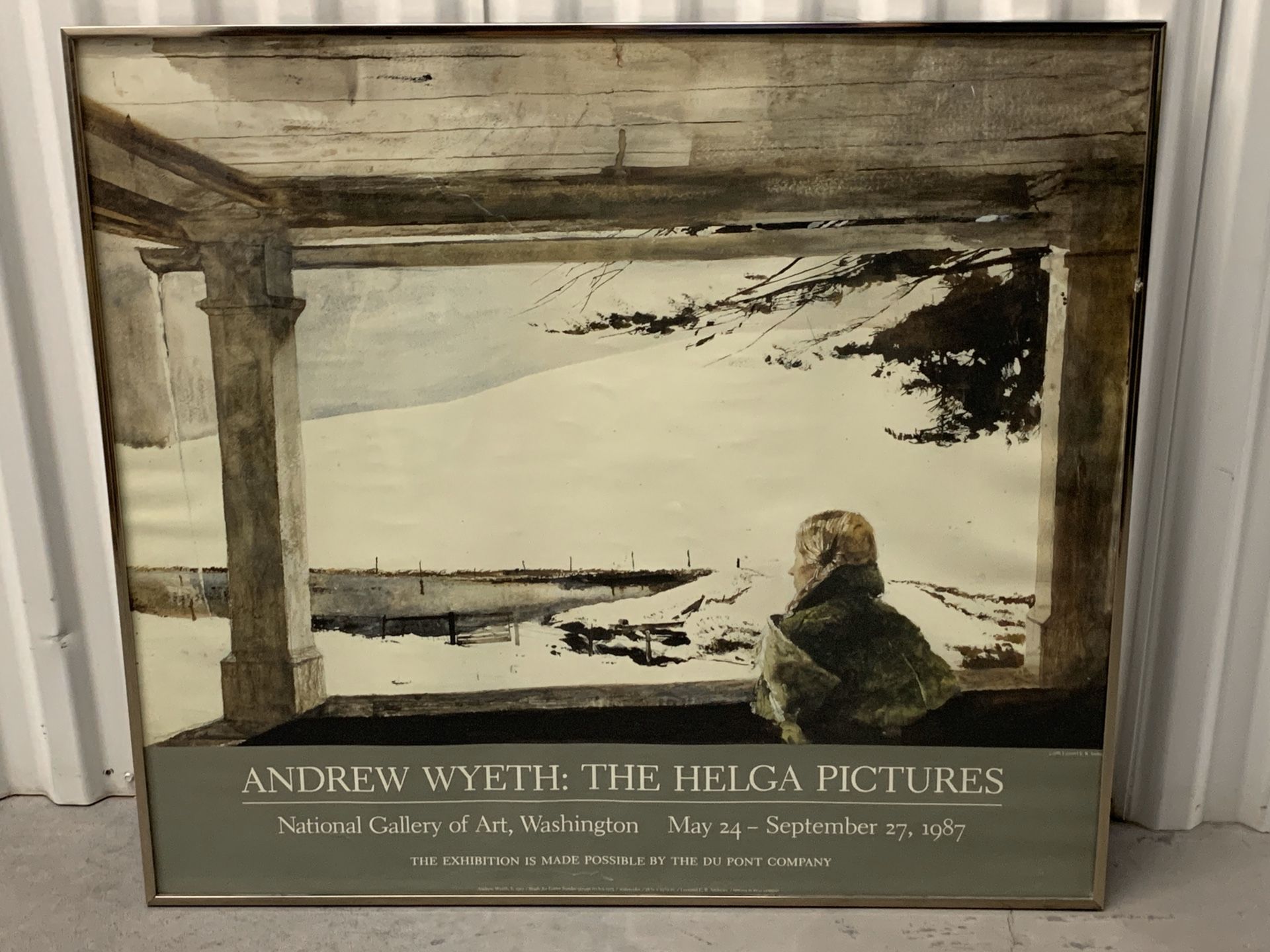 Andrew Wyeth vintage gallery poster 1980s 27x30” Framed,All Products : American Fashion Style Bags On Sale