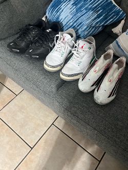 3 Pair Shoe Bundle: Air Jordan 3 (10), Adidas F50 cleats  (9.5), Air Max (11)