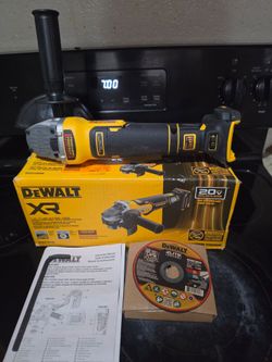 Dewalt XR brushless 4 1/2" to 5" variable speed paddle switch grinder tool only brand new never used Hablo español