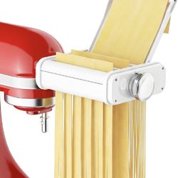 3-in-1 Pasta Attachment for KitchenAid Stand Mixer, Includes Spaghetti Cutter, Pasta Roller and Fettuccine Cutter, Pasta Maker, Noodle Maker, Pasta Ma