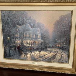 Thomas Kinkade - A Holiday Gathering- Signed Print