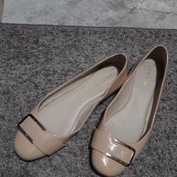 Pink Patent Leather Coach Flats Size 8