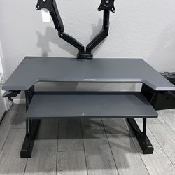 Ergotron Standing Desk & Dual Monitor Arm