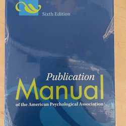 Publication manual of the American psychological association 