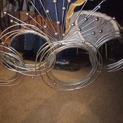 silver wall mirror,$25