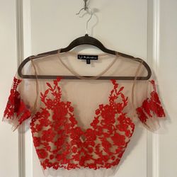 For Love & Lemons Red Top Size Small