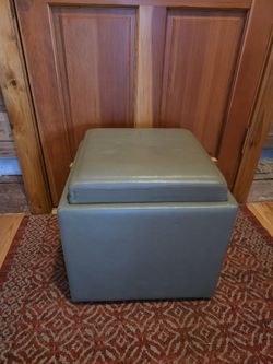Leather Ottoman/side table