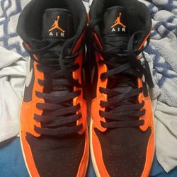 Orange/Black Jordans  Size 12
