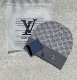 Grey Checkered Beanie
