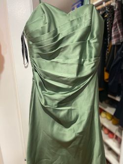 Alfred Angelo Sage Green Satin Formal Gown