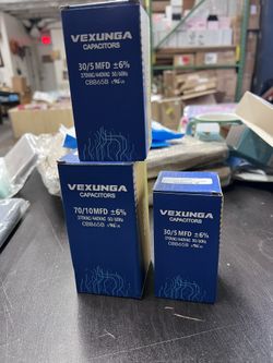 30/5 uF 30+5 MFD 370VAC or 440VAC Dual Run Start Round A/C Capacitor CBB65 CBB65B Air Conditioner Capacitors for AC Unit Fan Motor Start or Heat Pump 