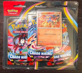 Pokemon Mega Evolution Chaos Rising 3 Pack Blister Charmeleon Promo
