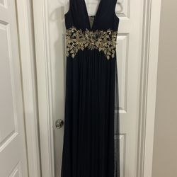 Betsy Adam Navy Blue Formal Dress