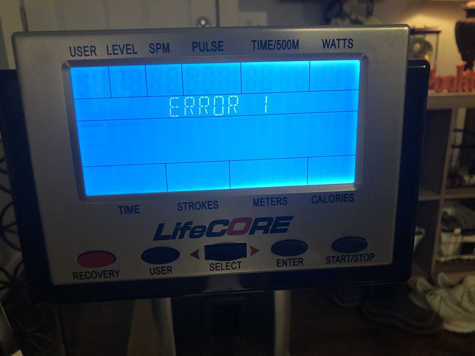 Large LifeCore R100 commercial gym air rowing machine Rower works
