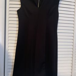 NWT Spense Size 8 Black Sleeveless Knee Length Dress