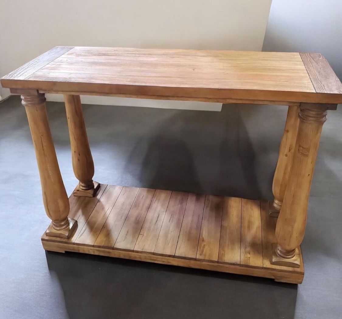 New Rustic Distressed Solid Wood Entryway Sofa Console Table
