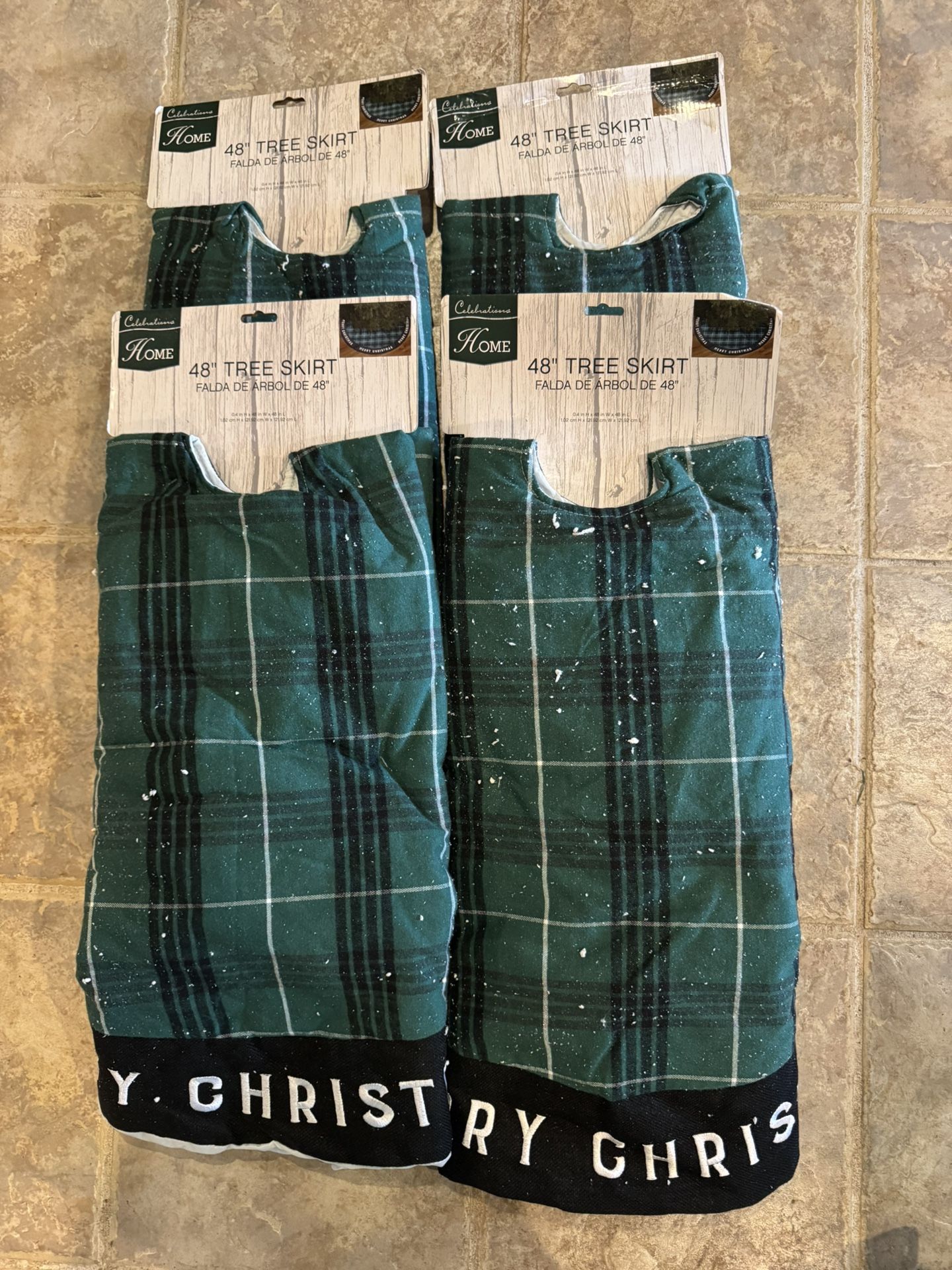 New 48” Tree Skirt Nice Quality. (3) Available $10 Each. You Must Pick Up