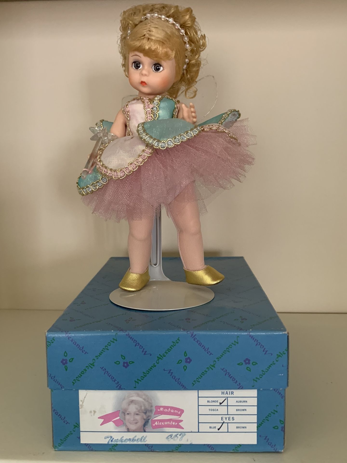 Madame Alexander Tinkerbell Doll With Stand In Original Box.