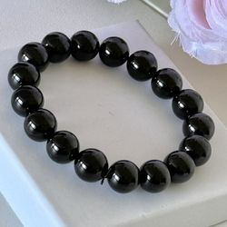 11.5mm Black Tourmaline Bracelet 