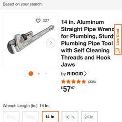 Ridgid Aluminum Pipe Wrench 
